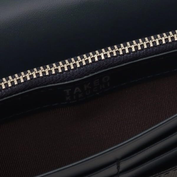 Takeo Kikuchi Long Embossed Color Green 00 Men's Wallet, Leather, Block, (622) (FREE)