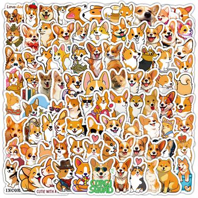 100 Teile/satz Corgi Mini Haustiere Hunde Aufkleber DIY Mode Aufkleber Aufkleber