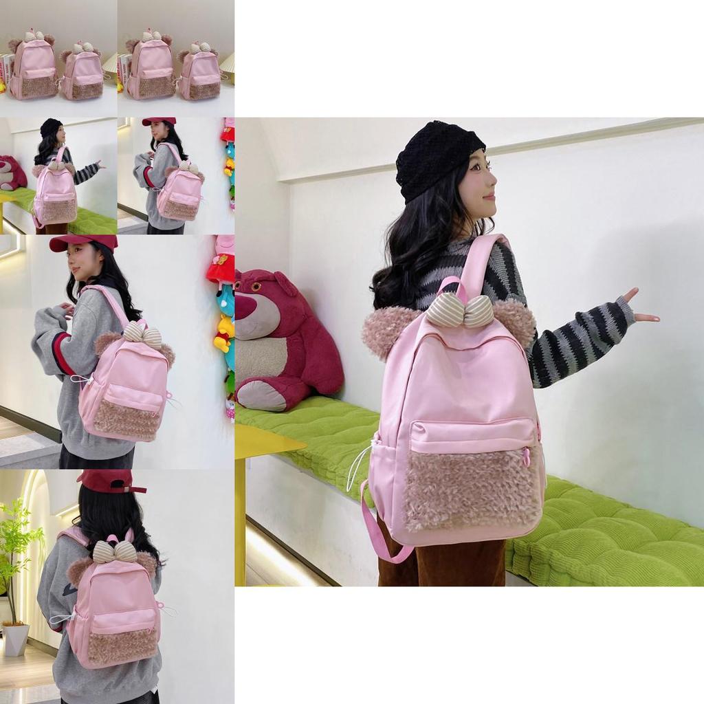 Kawaii Animal Plush Backpack With Large Capacity For Girls And Boys Suitable For Casual Outings