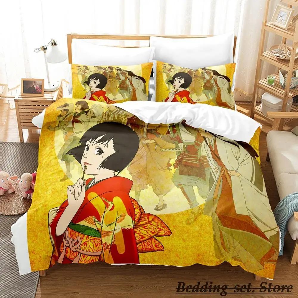 New konsatoshi Bedding Set Single Twin Full Queen King Size Bed Set Aldult Kid Bedroom Duvetcover Sets Anime Bed Kawaii