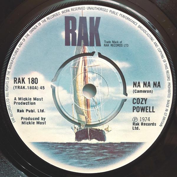 

7-дюймовая пластинка COZY POWELL - Na Na Na RAK180 RAK 1974 UK Рок Б/У