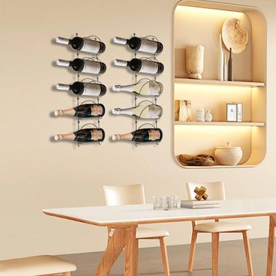 Étagère à Vin Murale – Étagère en Fer Noir pour Rangement & Décoration de Cuisine de Ferme