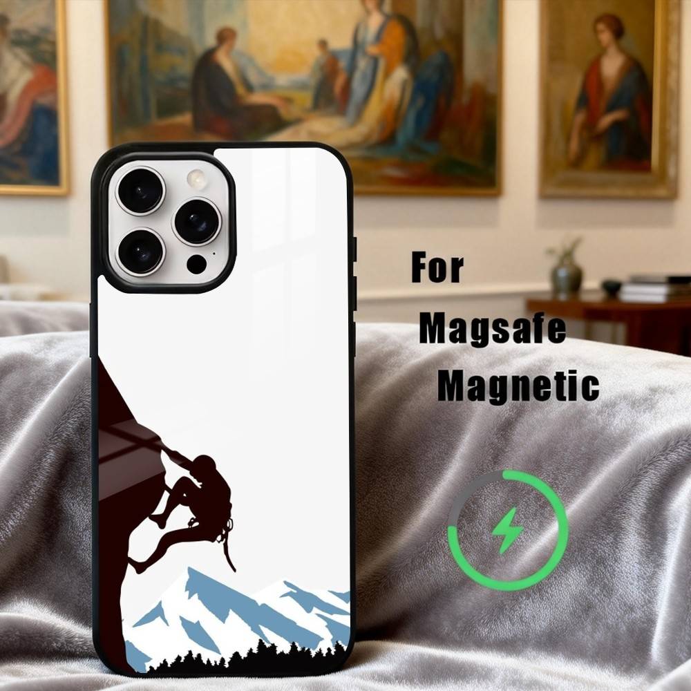 R-Rock C-Climbing Wall Art Phone Case For iPhone 17,16,15,14,13,12,Plus,Pro,Max for Magsafe Magnetic Wireless Charging