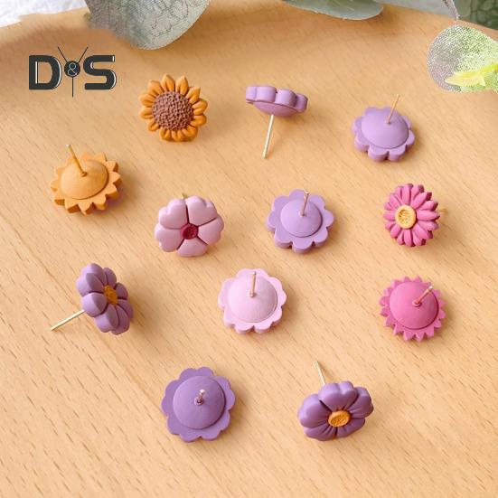1/2 Sets Stud Post Embedding Tool 3 Sizes Cutter V-Shape Positioning Board Polymer Clay Jewelry Stud Earring Post Embedder Installation Tools