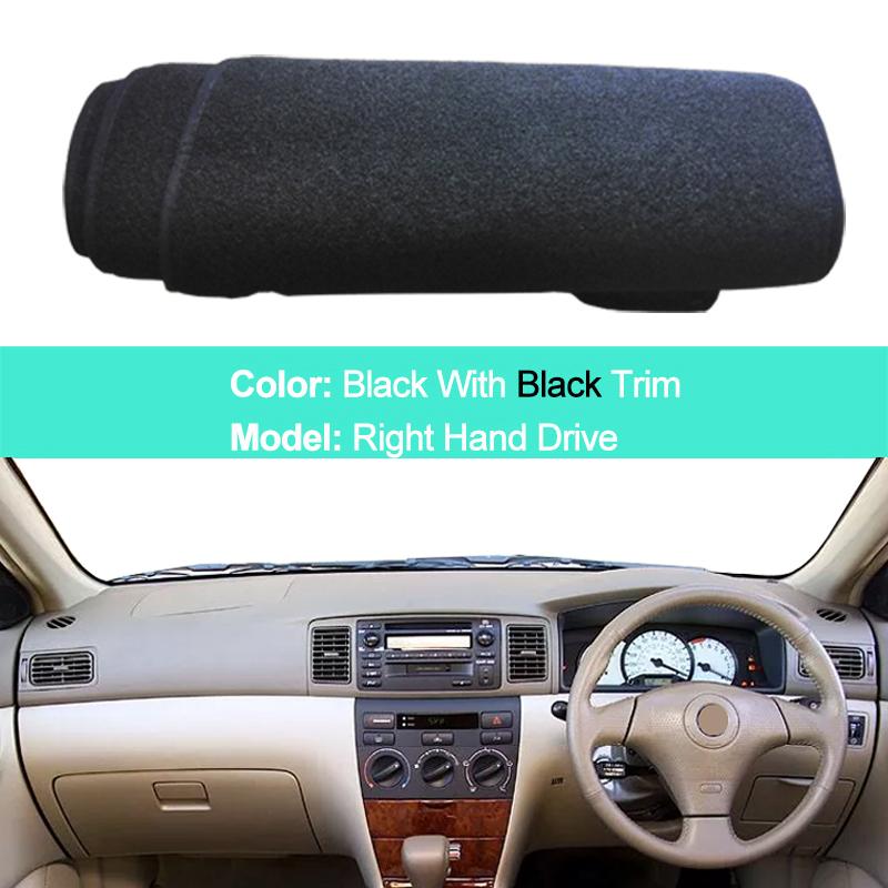 For Toyota corolla Altis Runx Allex 2003 - 2007 LHD RHD 2 Layers Car Dashboard Cover Carpet Cape Rug Shade Carpet Dashmat Pad