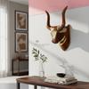Handicrafted Wooden Bull Head Wall Decor | Indian Nandi Wall Hanging | Home Style Home Decor | Ethnic Wooden Wall Art | Unique Gift Decor