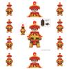 11pcs Ancient Chinese Hero Yue Fei General Military Armor Soldier Action Figures Building Block Sword Helmet DIY Brick Toy