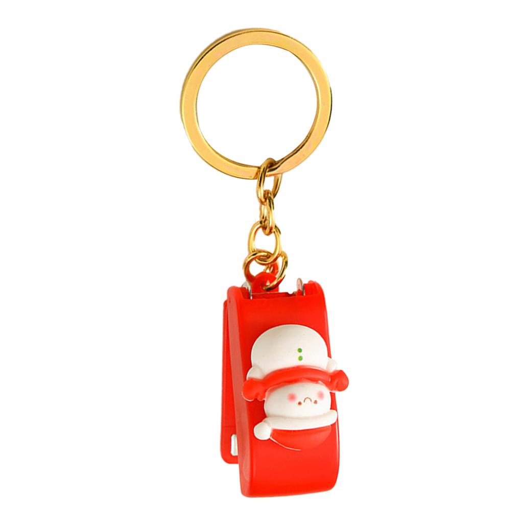 Stapler Multipurpose Cute Cartoon 10 Sheets Capacity Small Manual Table Stapler with Keychain for Christmas Present School