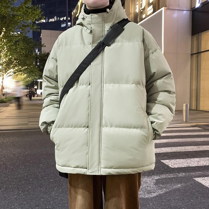 

Padded clothes men s and women s hooded padded jackets thickened bread clothes padded clothes couple jackets men s thickened warm 4XL