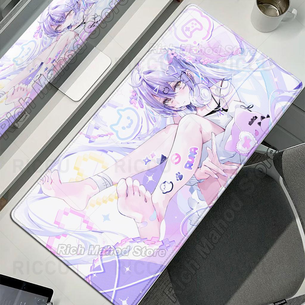 Anime Girl Mouse Pad VTuber Rubber Extended Desktop Mat VSPO Computer Gamer Mousepad PC Desk Accessories Office PC Keyboard Pads