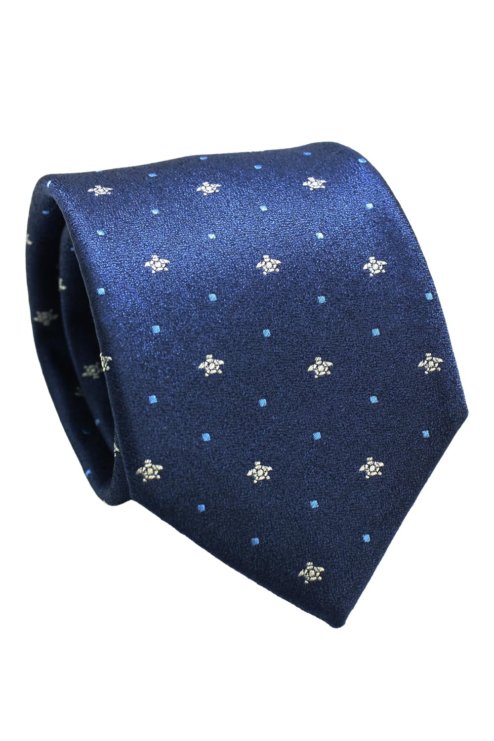 

Simon Carter Sea Turtle Dot Silk Tie (Navy)