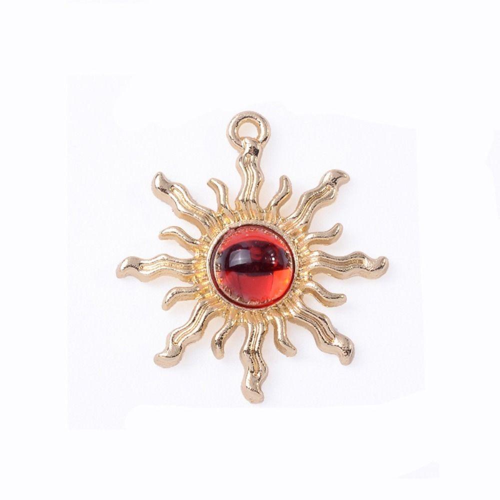 10pcs Baroque Style Gemstone Sun Charms DIY Craft Sparkling Jewelry Accessories Shiny Charming Gemstone Pendant Jewelry Making