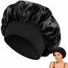 Satin Sleeping Cap for Hair Oiling with a Strap