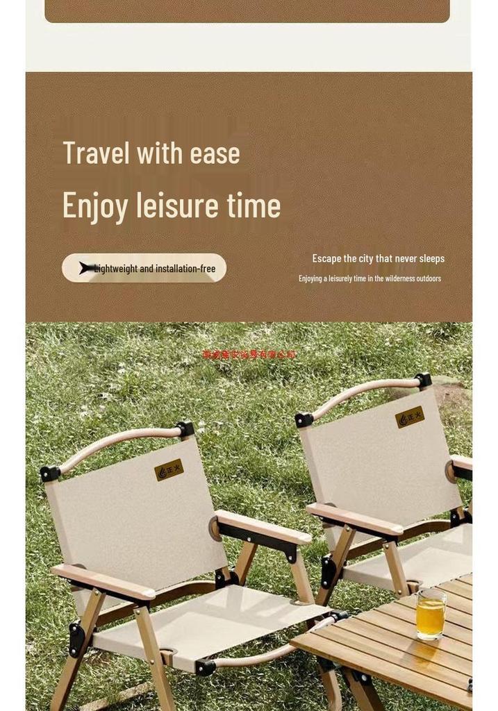 Kermit Tempered Portable Folding Chair - Ideal for Camping, Outdoor, Beach, and Fishing.