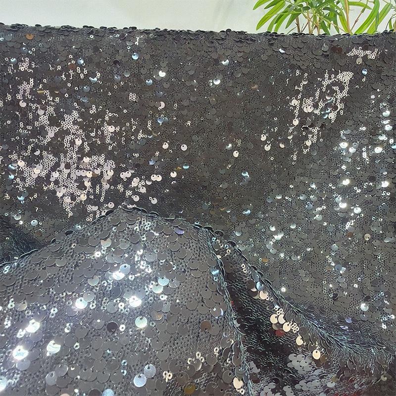 

Double Layer Thick Scale Sequins Fabric Glitter Embroidered Material for handmade Sewing Show Evening Dresses Gown Materials 1Yard