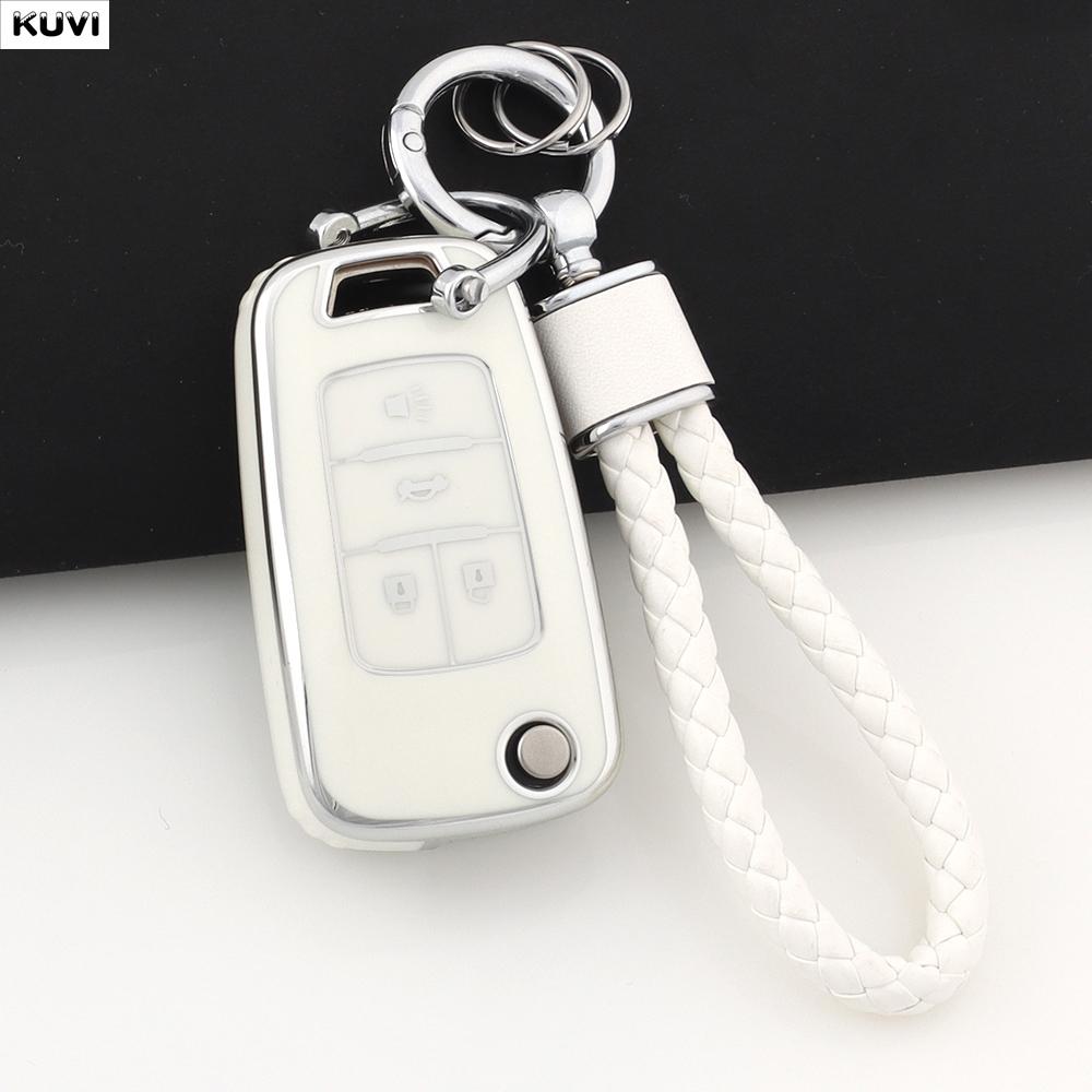 3 4 Buttons Tpu Car Folding Key Case Cover Fob Keychain For Chevrolet Cruze Aveo Camaro Epica Lova Sail Spark Opel Astra Corsa