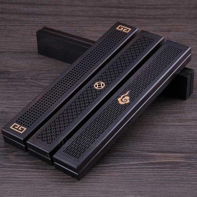 3 Arten hölzerner Räucherstäbchenhalter, handgefertigter hohler Räuchergefäß, traditionelle chinesische Räuchergefäßbox aus Holz