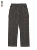 GROOVE RHYME Pigment Cotton Terry Cut-Out Wide Cargo Pants (Lrsfcyw172M)