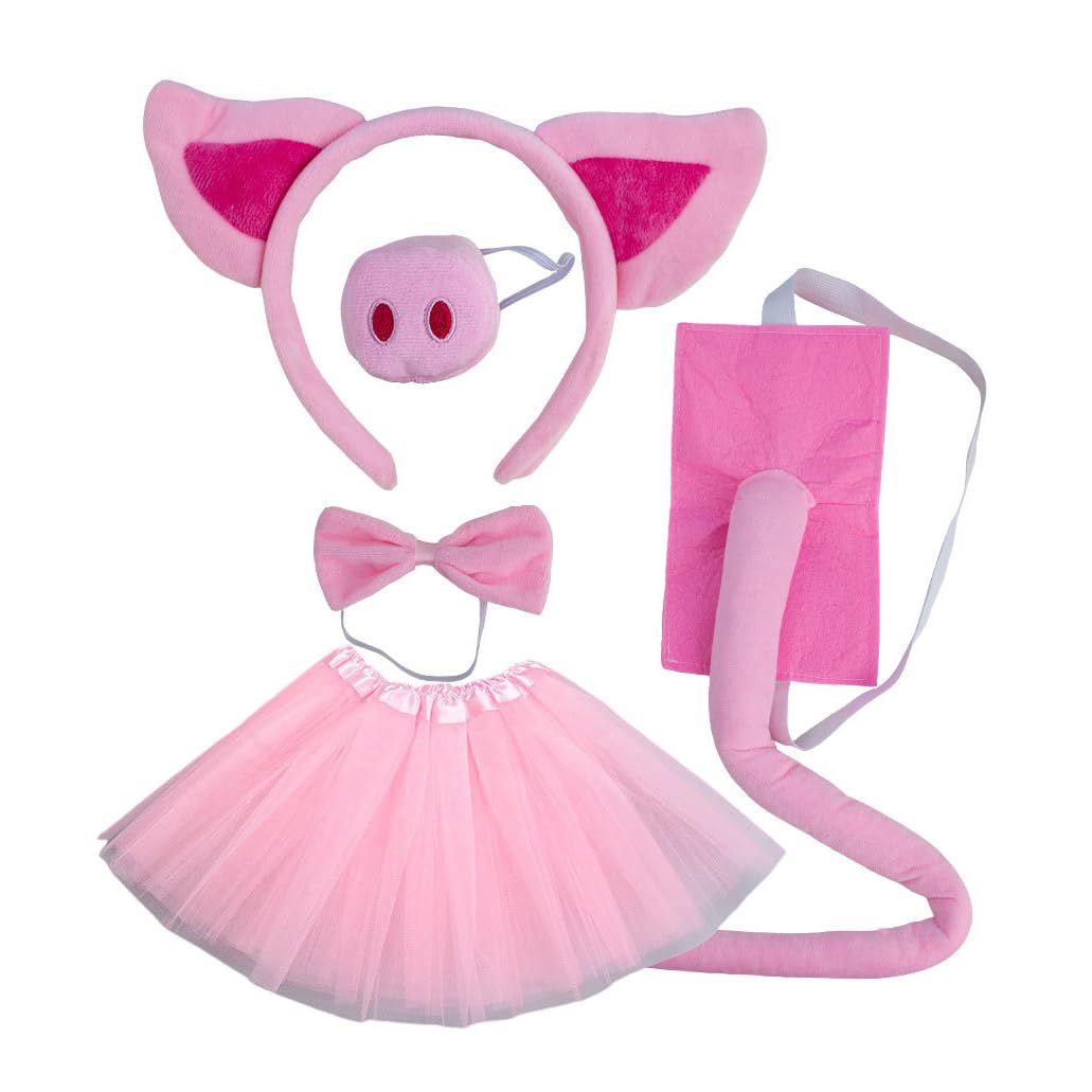 

Косплей Хэллоуин Детский Милый Набор Аксессуаров Ободок Ушки Животных Повязка на Голову Свинья Медведь Мышь Животное Костюм Реквизит Стиль Свиньи 5 Штук [GALSANG] (Набор шрифтов)