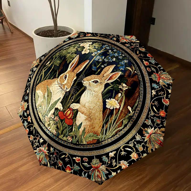 1PC rabbit garden Umbrella-8-Rib Reinforced, Automatic Open, Lightweight & Durable, Cute Fashion Accessory for Outdoor-W9222