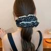 1pc Korean style pastoral temperament lace edge pleated hair tie, floral high elasticity ponytail and bun hair accessories