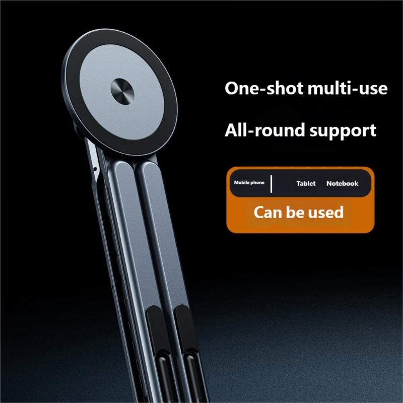 Ergonomic Adjustable Tablet Phone Stand with Multi Angle Positions for Healthy Postures Support Foldable Portable Design