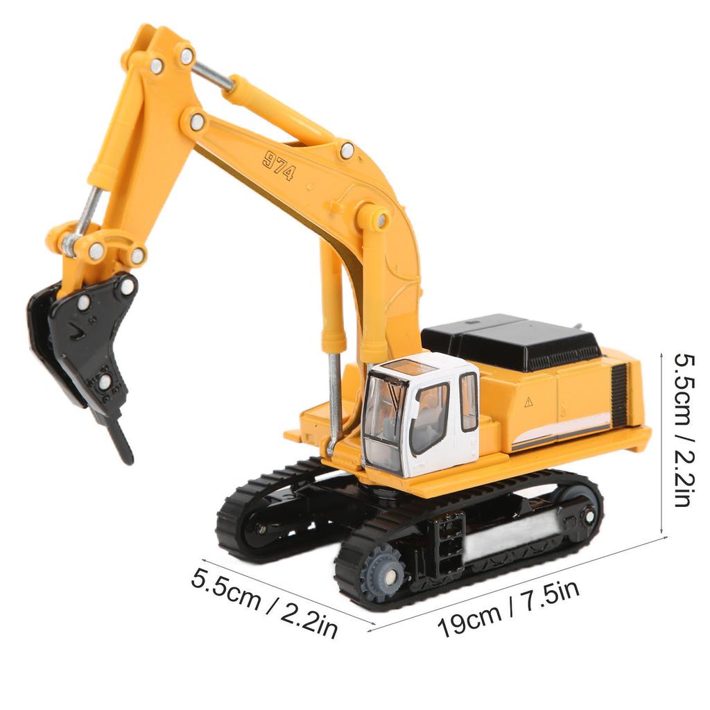 1:87 Crusher Engineering Vehicle Model Simulation Alloy Children Toy Car for Kids Gift Home Decoration