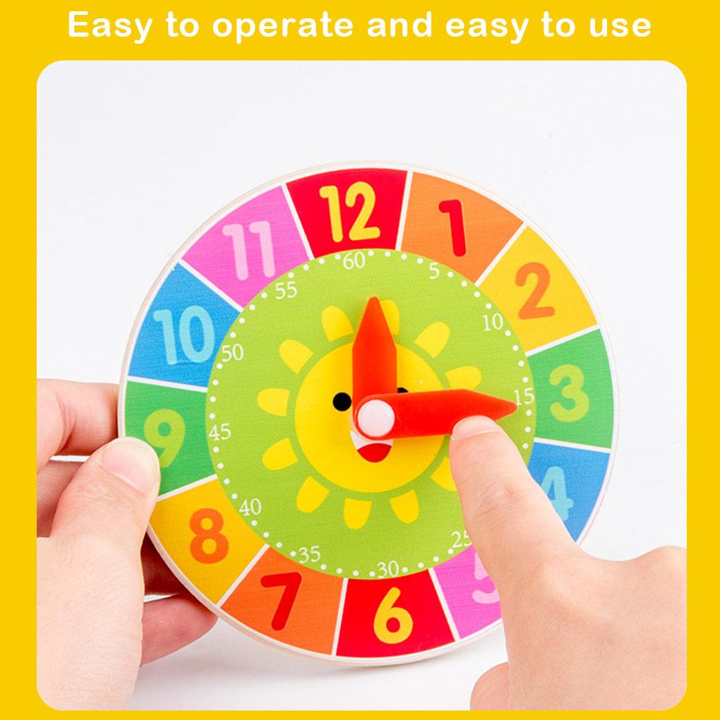 Toddlers Alarms Clock Toy Hour Second Cognition Clocks Toys Preschool Educational Teaching Aids for School Kindergarten