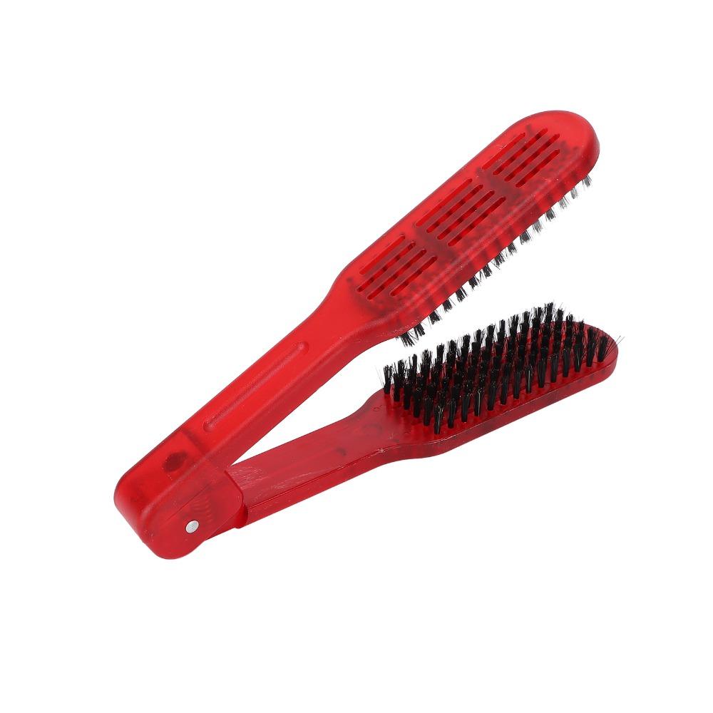Splint Structure Double Sided Hair Brush V-Shape Design Wide Hair Brush Home Use