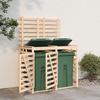 VidaXL Double Bin Shelter On Wheels Solid Pine Wood, Storage for Wheeled Bins, Bin Store 3157685