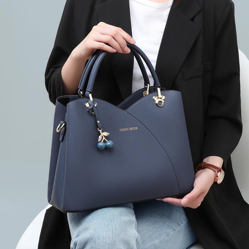 Autumn New Temperament Versatile Crossbody Mother Bag Genuine Leather High-end Portable Commuting Bag
