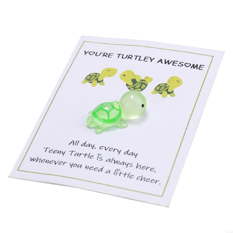 62KD Turtles Pockets Hug Decorations With Greeting Card Distance Social Gift Birthday