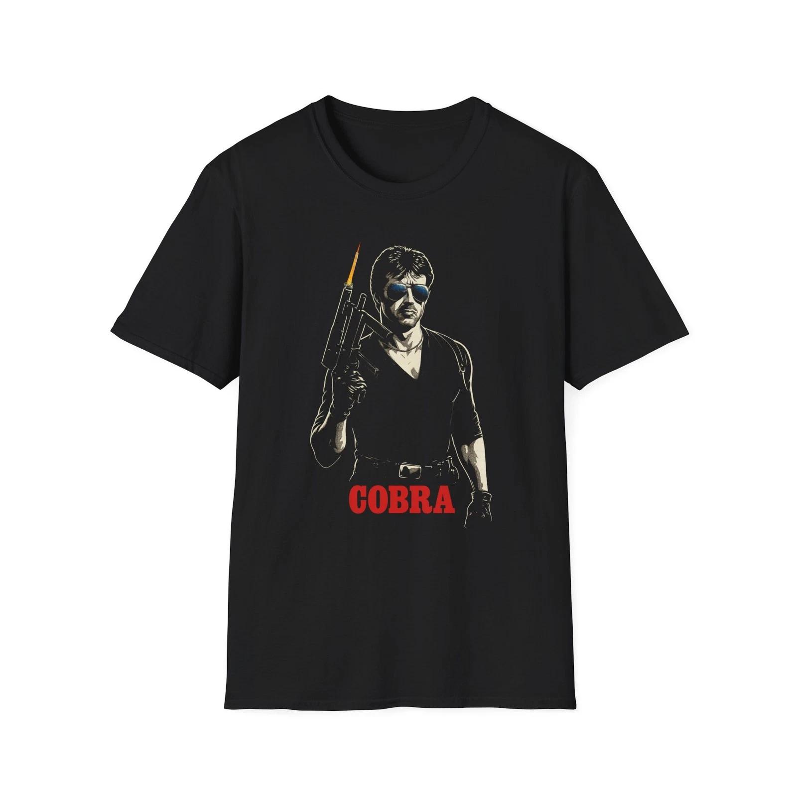 Stallone Cobra Movie Softstyle T-Shirt, Vintage 80s Tee, Unisex Graphic Shirt, XXXL