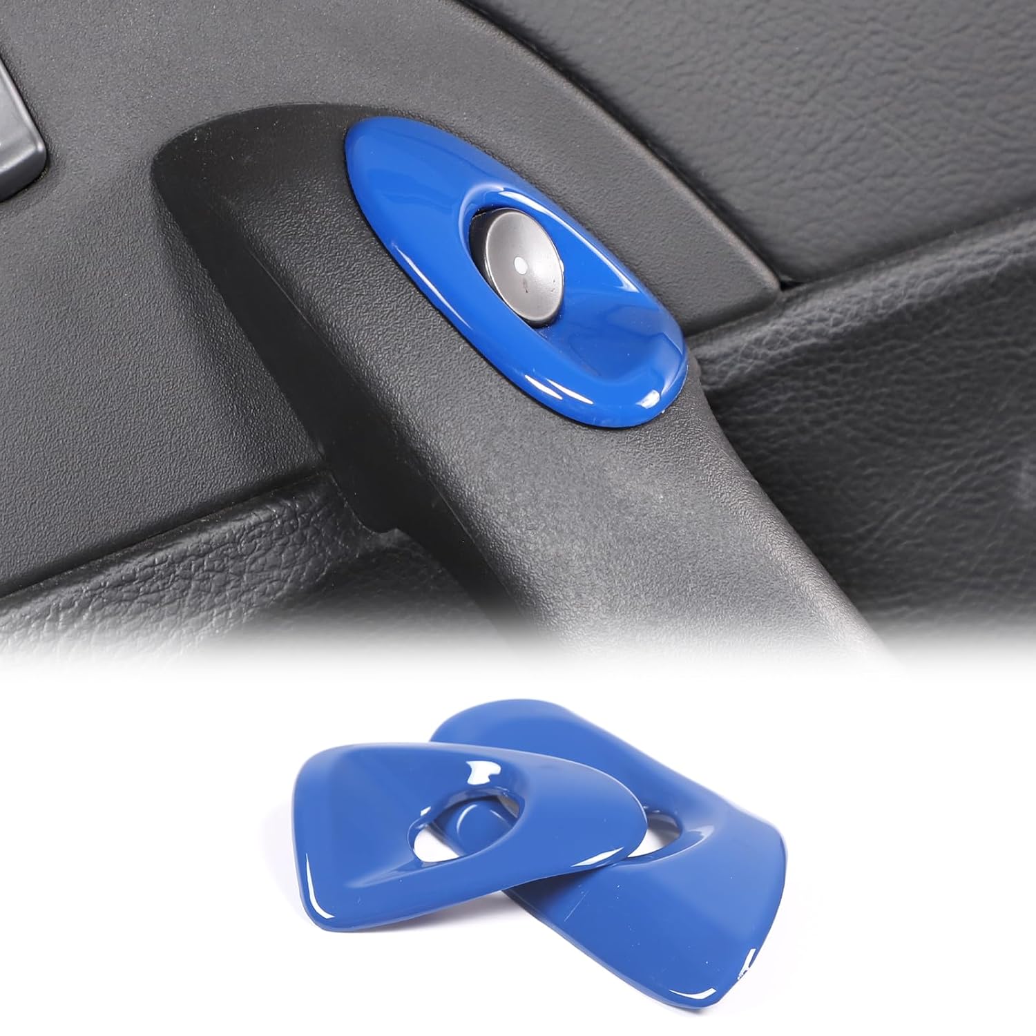 

Car Door Switch Cover Trim Compatible with Chevy Corvette C6 2005-2013, Interior Door Release Bezel Switch Button Trim Accessories (Carbon Fiber синий