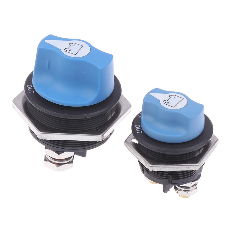 Car Battery Race Rally Switch 50 100 200 300A Blue Battery Disconnector Isolator Cut Off Switch Kit For Rv Motorcycle Truck Boat