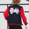 Jordan Baseball Jacket Color Block Letter Logo Casual Kids Jackets Black JD2112008GS-001