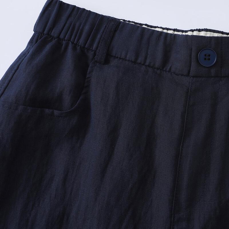 La Chapelle Women's Summer Tencel Linen Wide-Leg Straight Pants