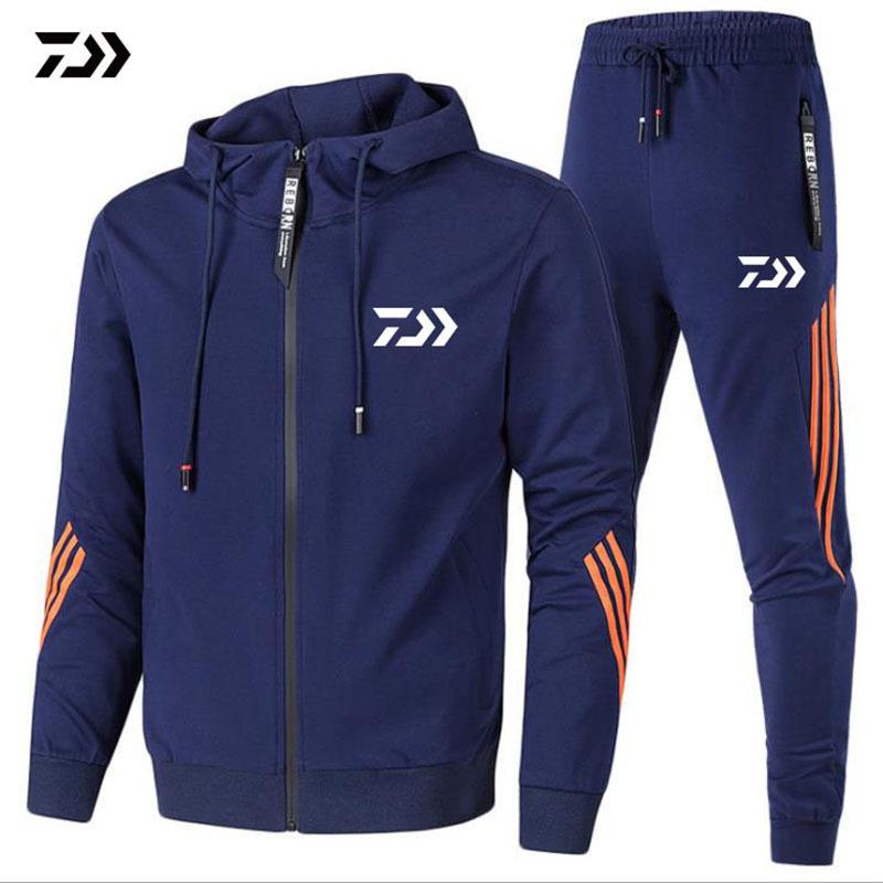 Europäischer und Amerikanischer Herbst Neu Drei Riegel Reißverschluss Sportlich Lässig Set Herren Hoodie Zweiteiliges Set
