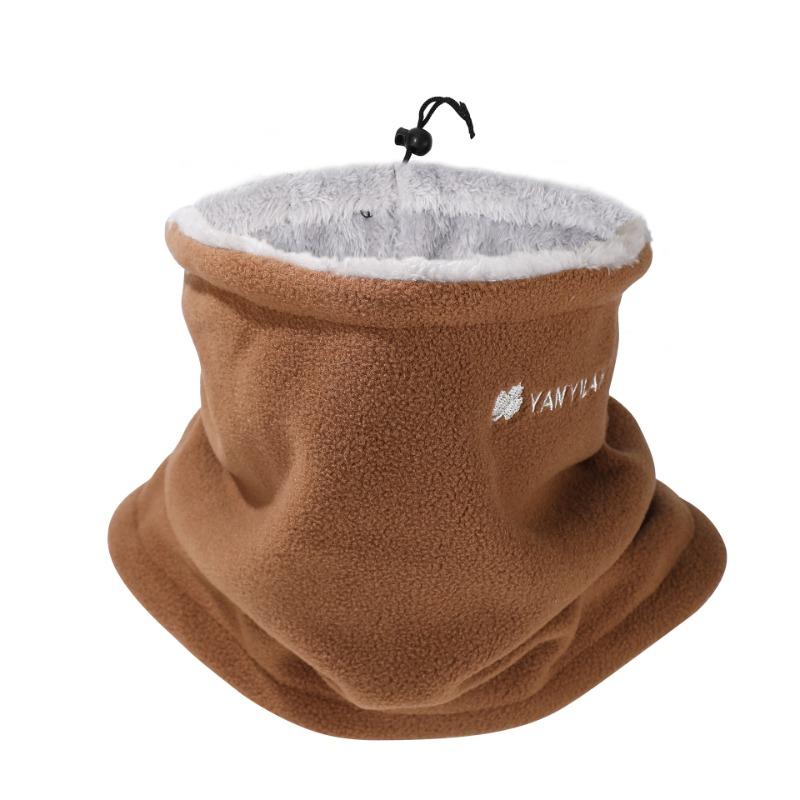 

Мужской шарф зимний теплый флисовый флисовая защита шеи однотонный защита шеи регулируемый холодный чехол шарф светло-коричневого