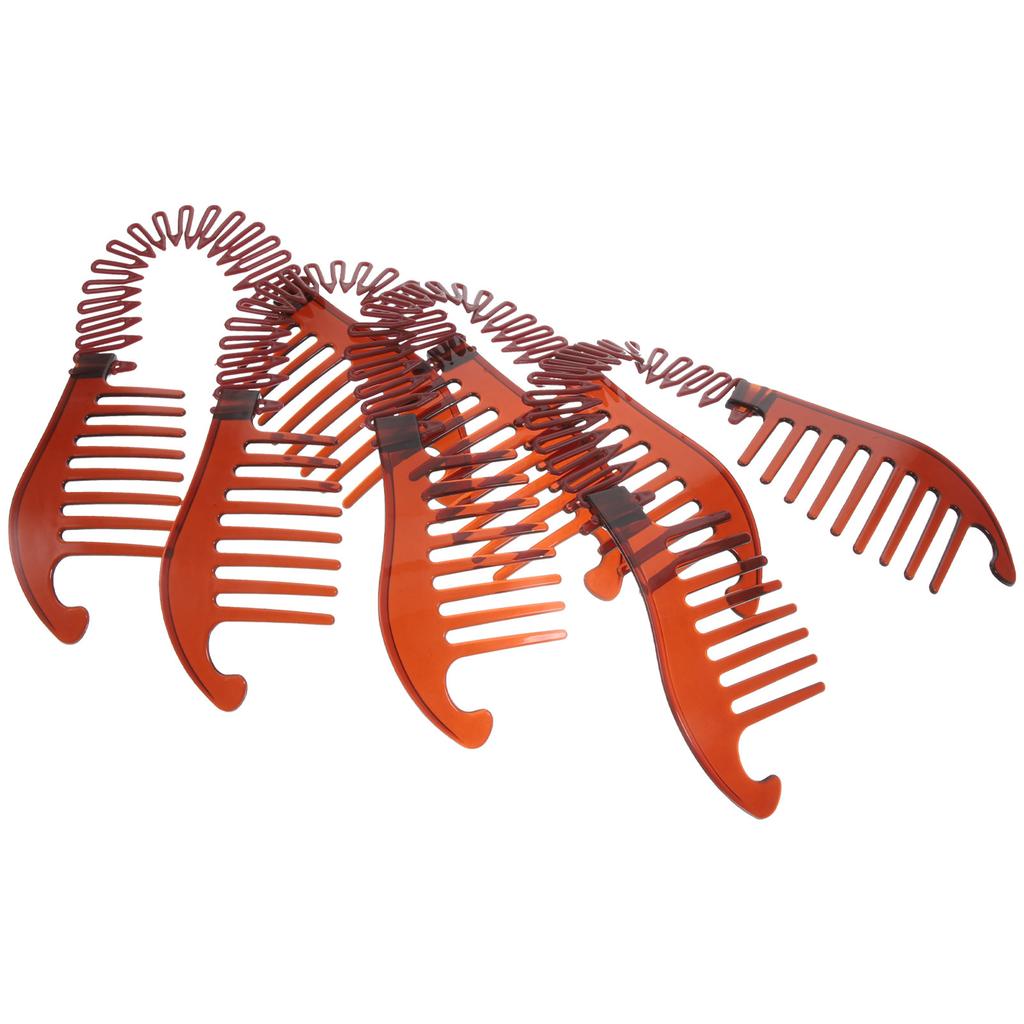 4Pcs Braiding Tools Interlocking Banana Hair Clips Bendable Combs for Women Small Banana Clips for Thin Thick Hair Styling