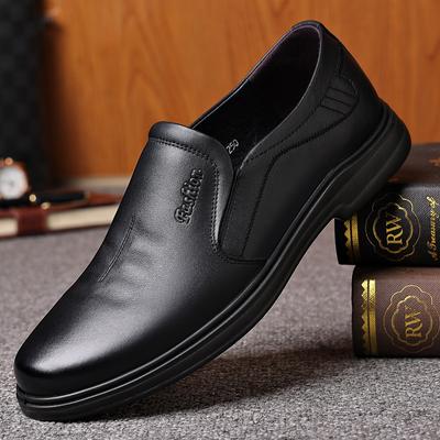 Newly Men's Quality Genuine Leather Shoes Soft Business Casual Black Man Dress Cow Leather  Shoes EUR 38-44
