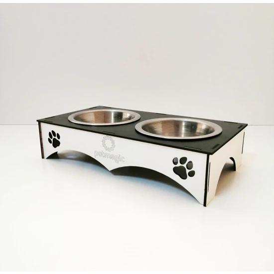 

2 деревянных контейнера для корма и воды для кошек