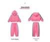 2026 Girls' Stylish Color Block Spring Hoodie Set
