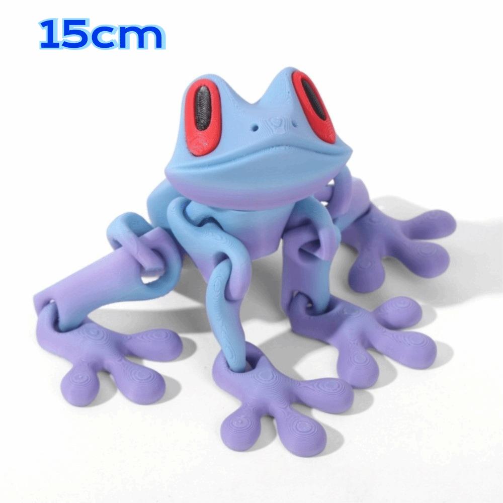Realistic Magnetic Frog Toy Stress Relief Toys Jointed Jumping Frogs Model 3D Printed Magnet Frog