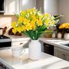 10 Heads Artificial Daffodils Yellow DIY Floral Daffodils Artificial Flowers Realistic Soft Home Decoration Valentine's Day Gift