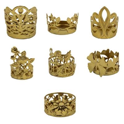 Vintage Desktop Candlestick Decoration Creative Hollowed Out Iron Candle Holder Cup Tealight Candle Stand Home Decors