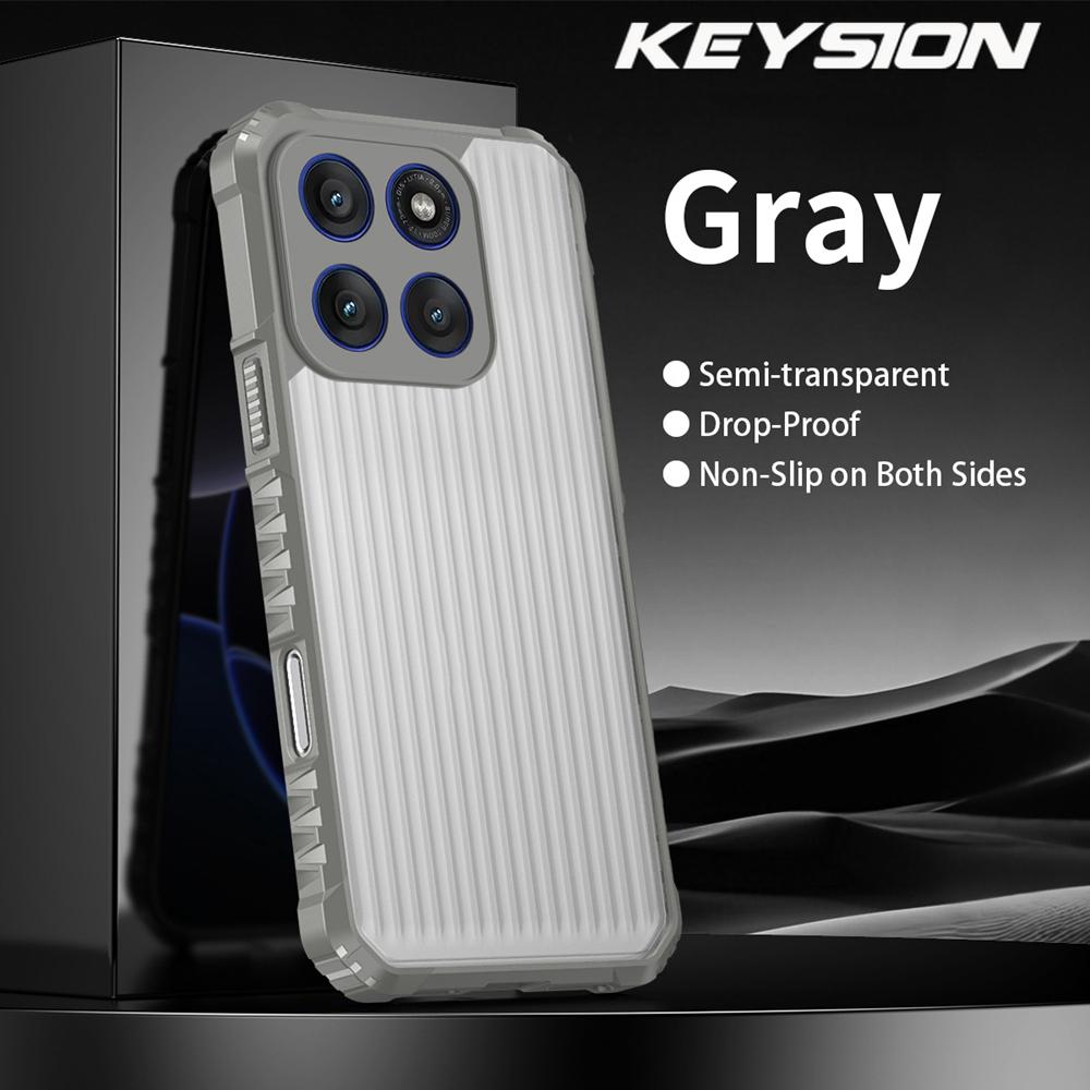 KEYSION Heavy Duty Shockproof Phone Case for Motorola Edge 50 60 Pro 5G Translucent Matte Back Cover for MOTO Edge 60 50 Fusion