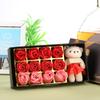 Pink Color Soap Flower Bear 12 Bouquet Romantic Bear Rose Flower Plush Bear  Romantic Occasion