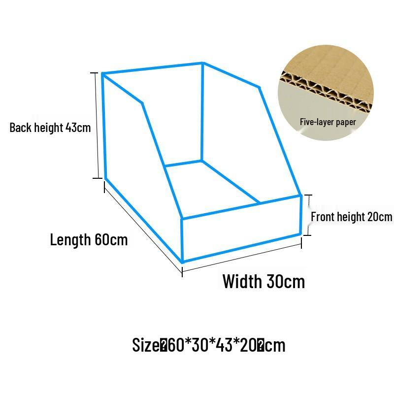 Five-Layer Super Hard Storage Organizer with Slanted Compartments for Warehouse or Supermarket