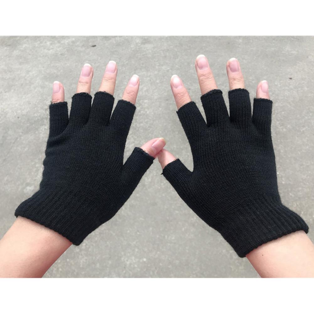 1 Pair Women Half Finger Breathable Sports Half Finger Gloves for Gym Yoga Fitness(black)